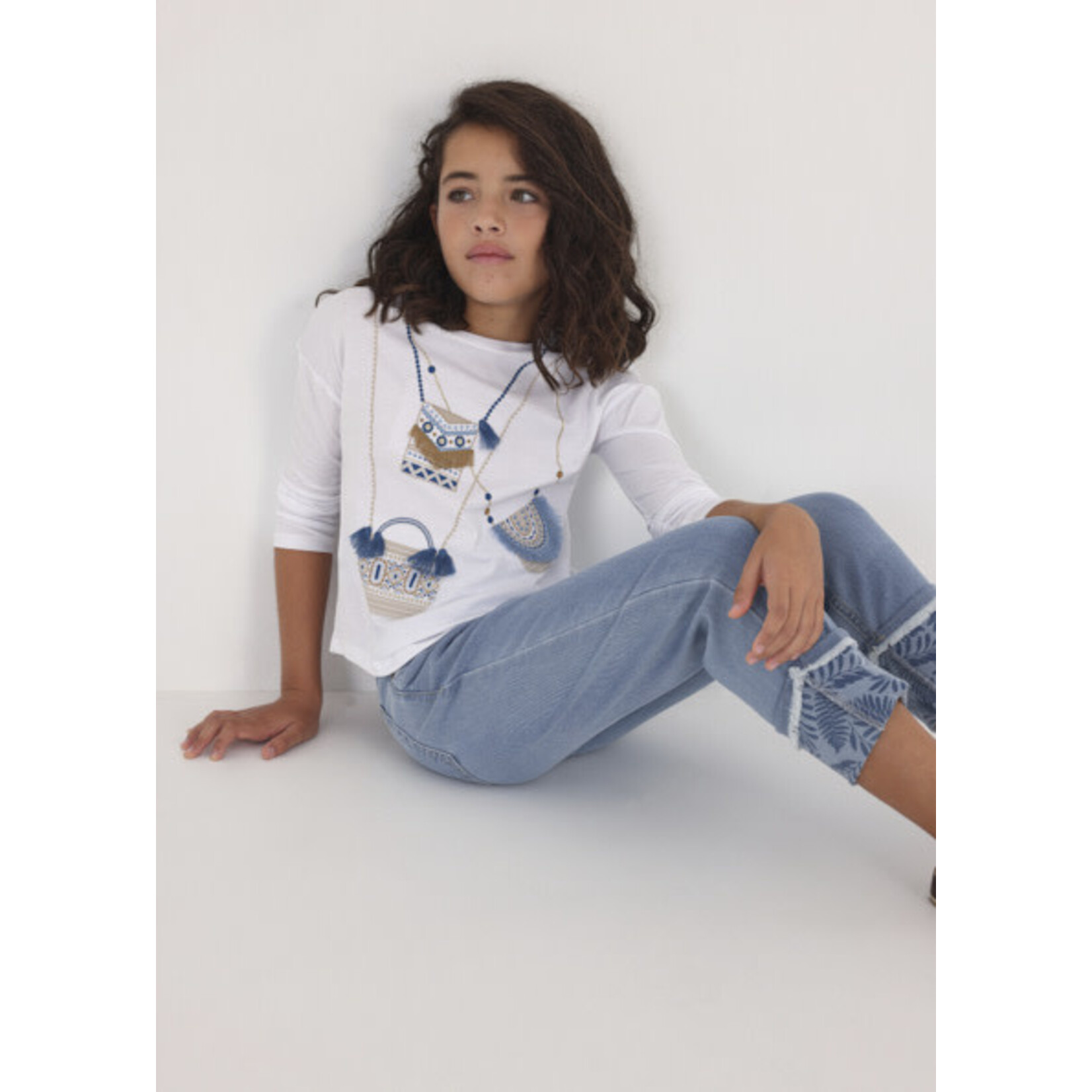 MAYORAL TWEEN DENIM CROPPED TWEEN PANTS