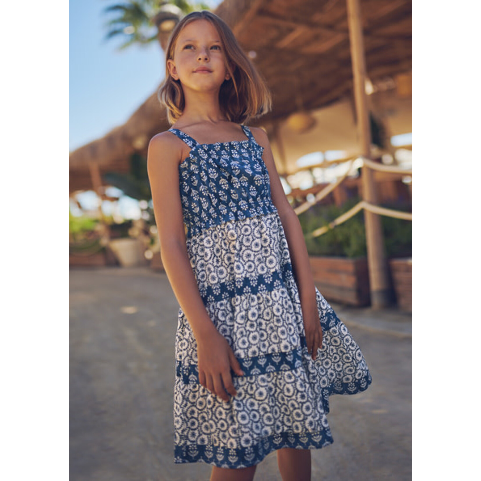 MAYORAL TWEEN PRINTED COTTON TWEEN DRESS