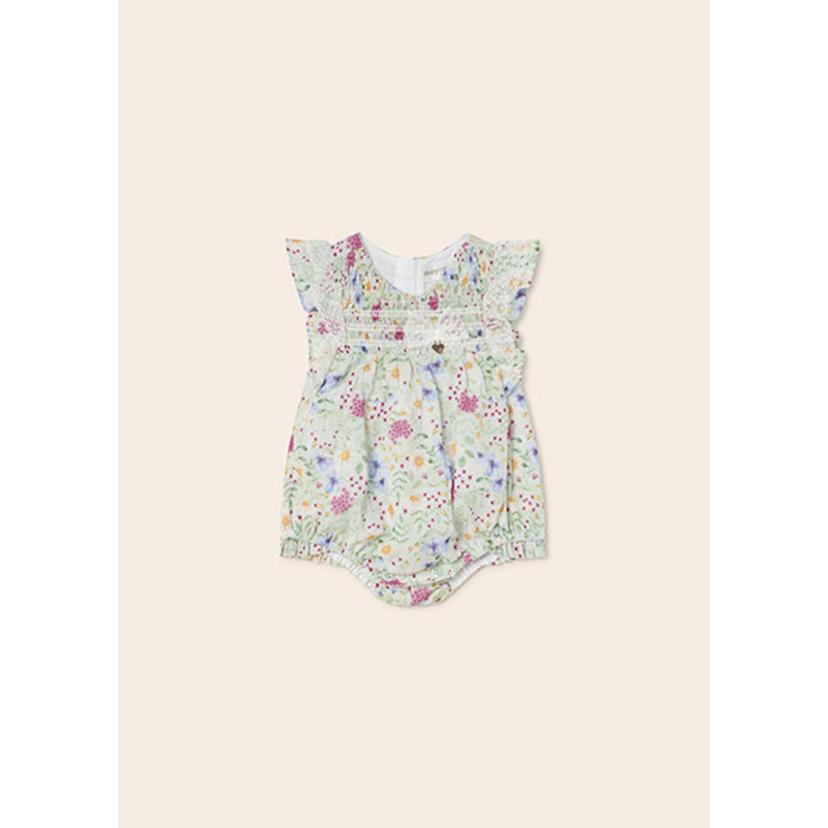 MAYORAL NEWBORN [BABY] SUSTAINABLE COTTON PRINTED ROMPER GIRL