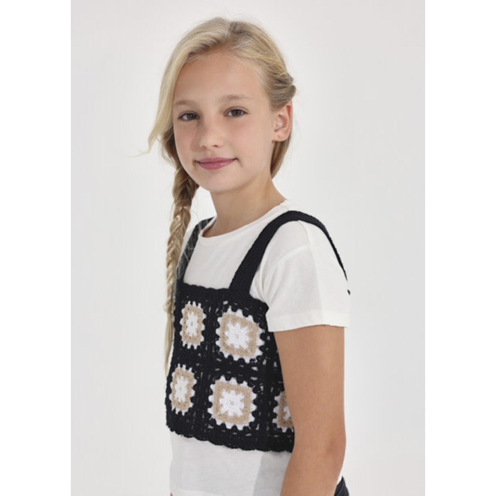 MAYORAL TWEEN CROCHET TOP & SHIRT TWEEN SET