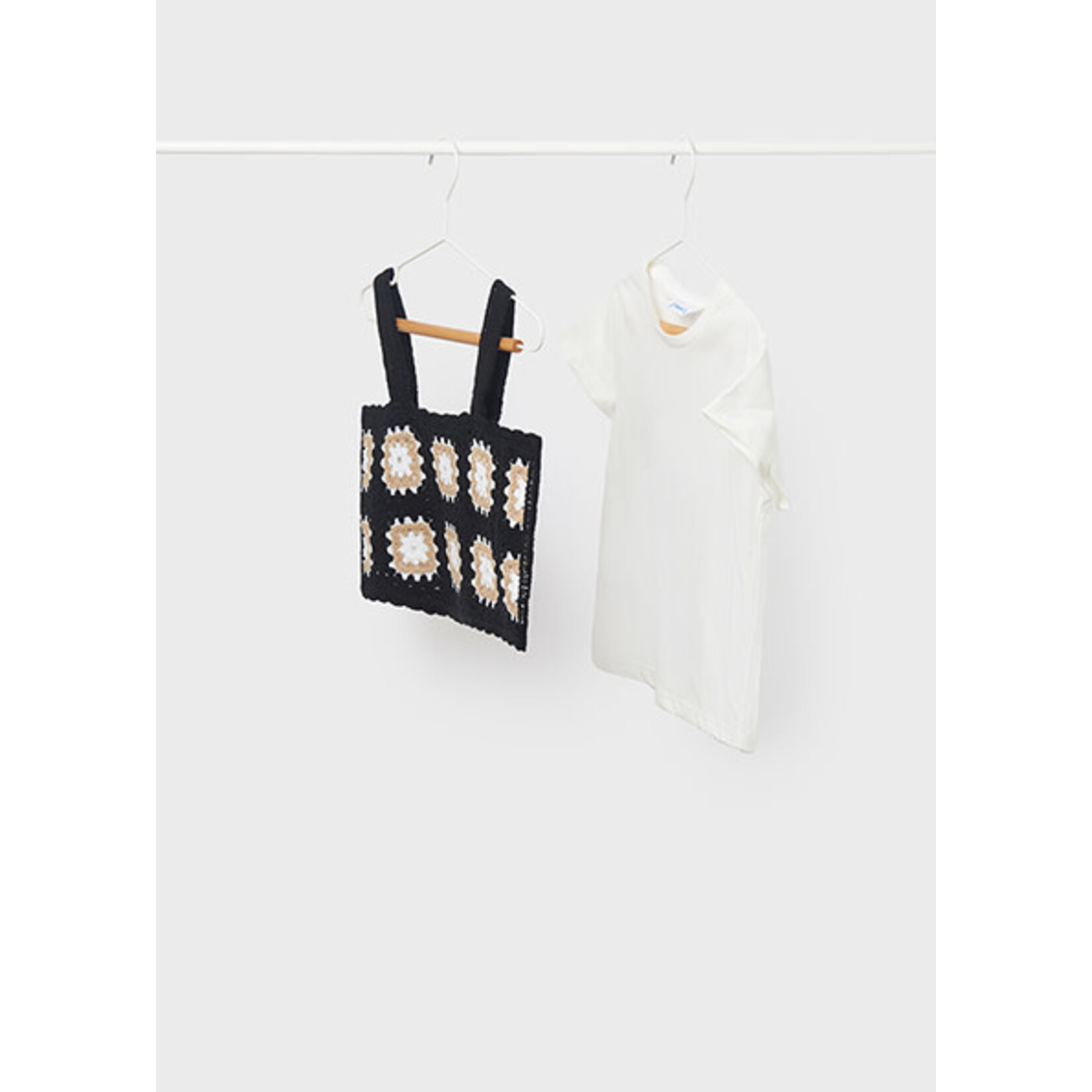 MAYORAL TWEEN CROCHET TOP & SHIRT TWEEN SET