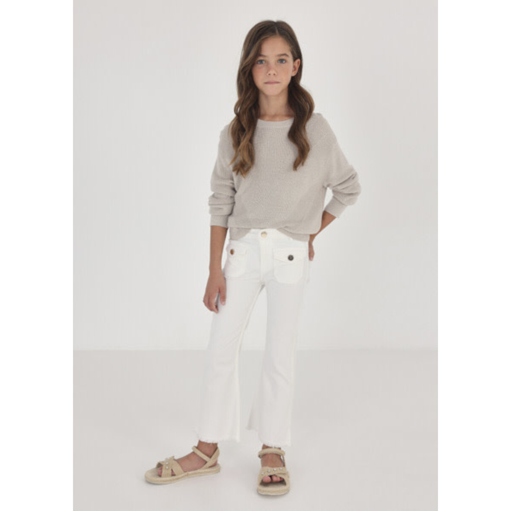 MAYORAL TWEEN Sustainable Cotton Tween Girl Cropped Denim