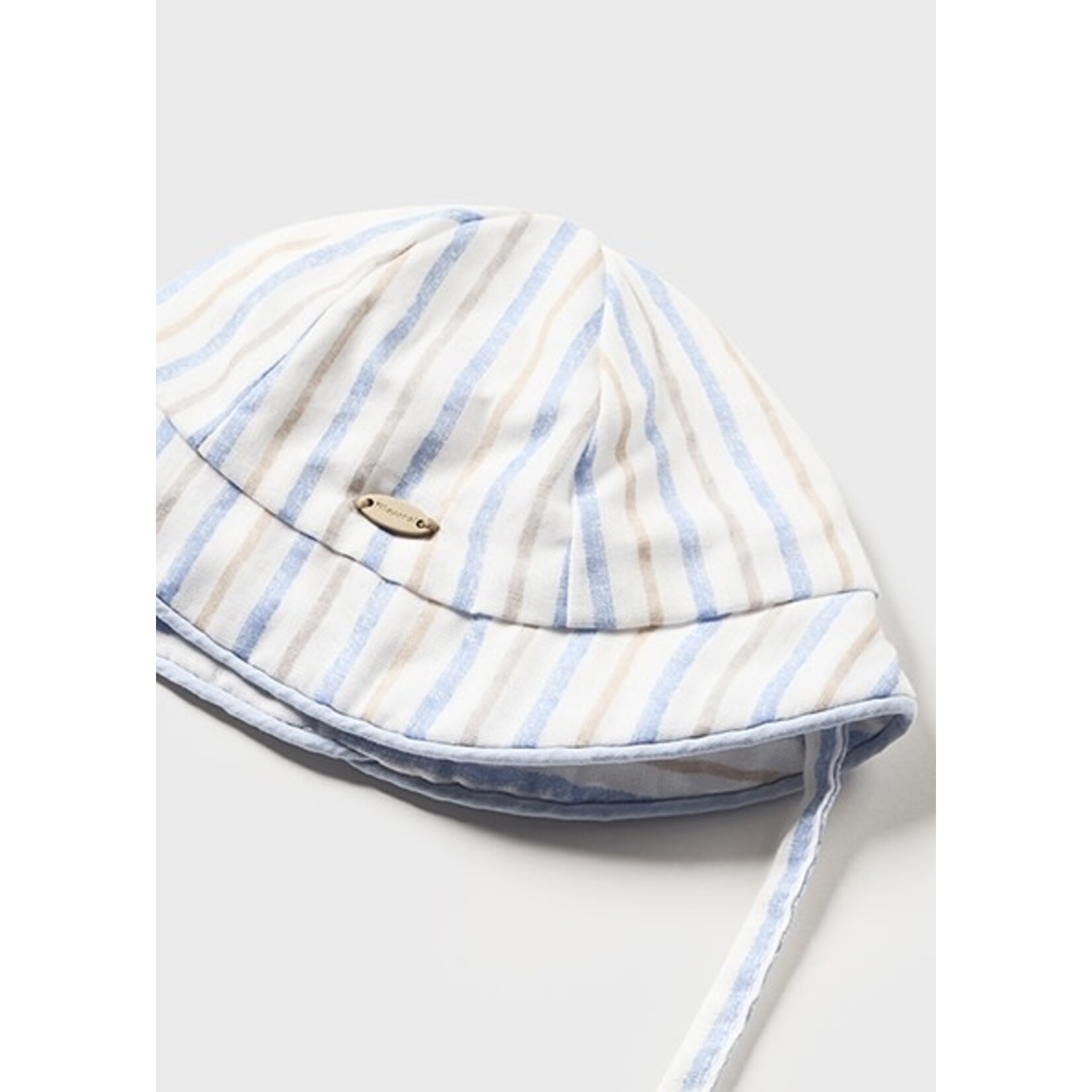 MAYORAL NEWBORN Baby Boy Cotton Stripe Romper w/ Hat