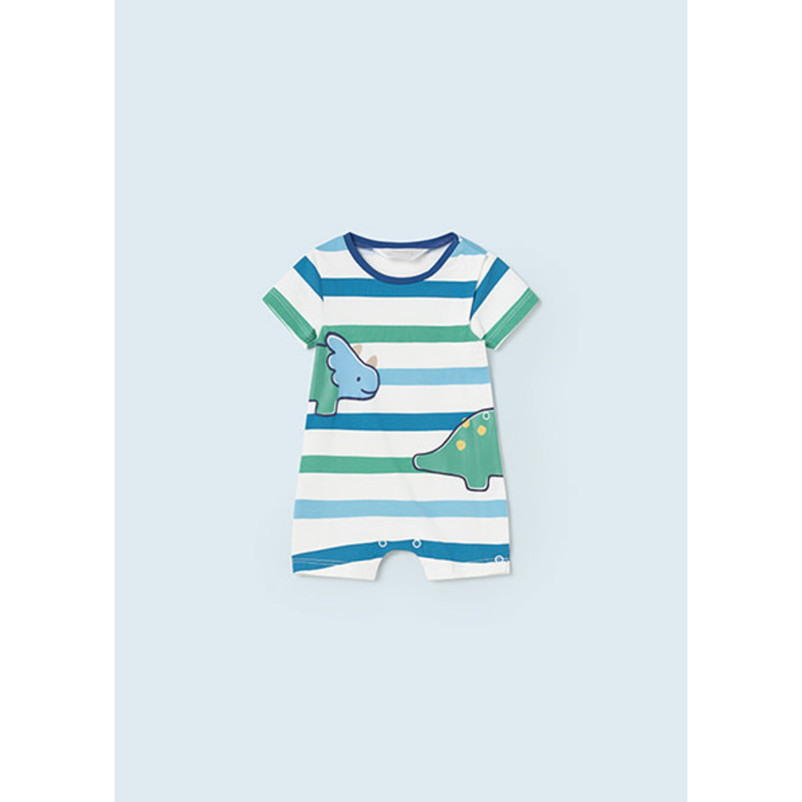 MAYORAL NEWBORN SUSTAINABLE COTTON DINO ROMPER BABY BOY
