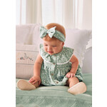 MAYORAL NEWBORN SUSTAINABLE COTTON DRESS WITH HEADBAND