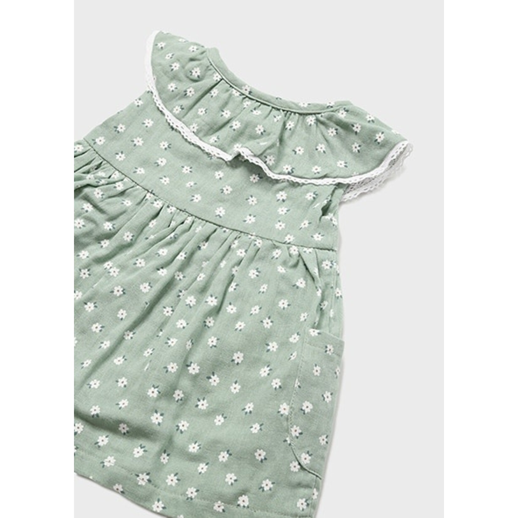 MAYORAL NEWBORN SUSTAINABLE COTTON DRESS WITH HEADBAND