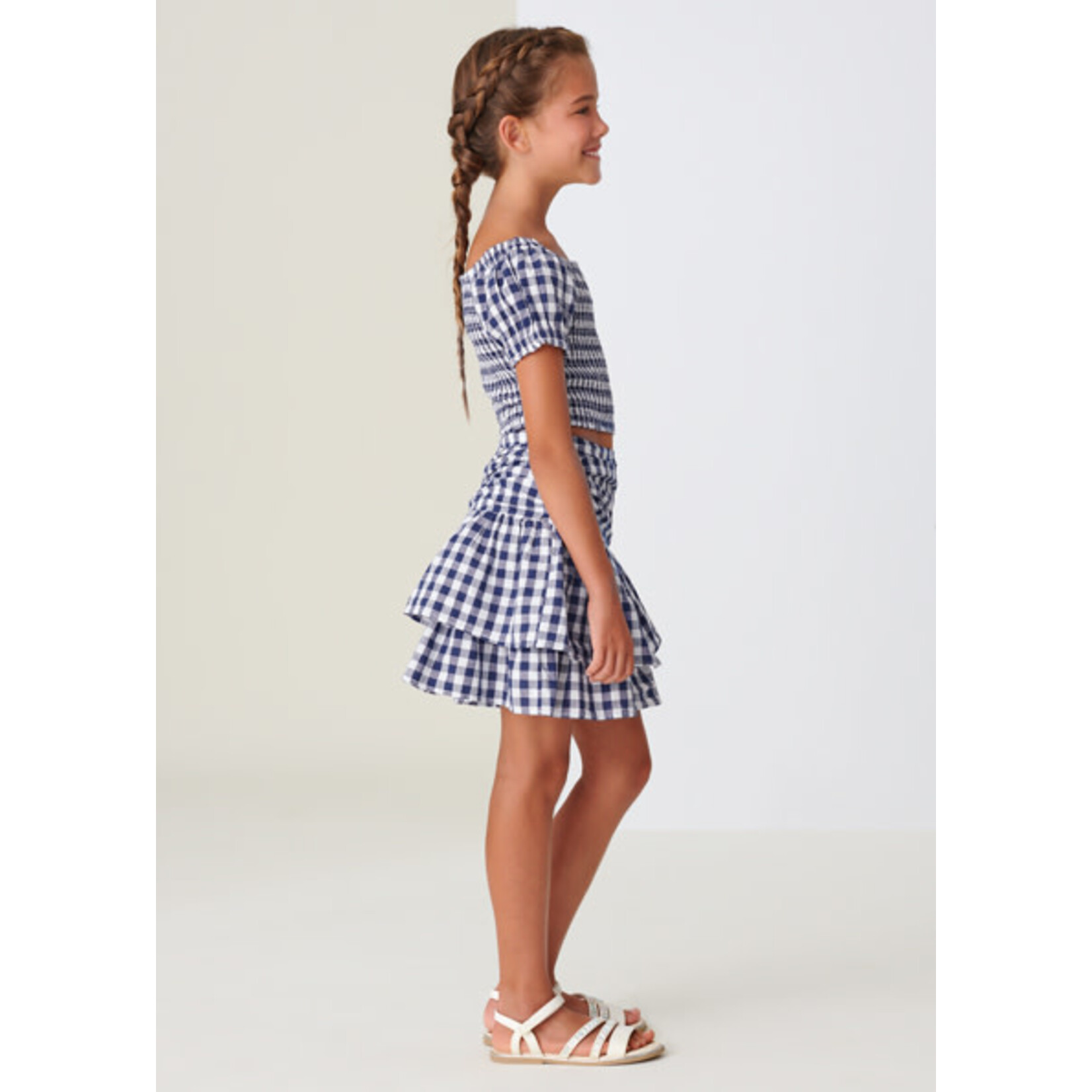 MAYORAL TWEEN [TWEEN] VICHY PRINT COTTON SKIRT GIRL