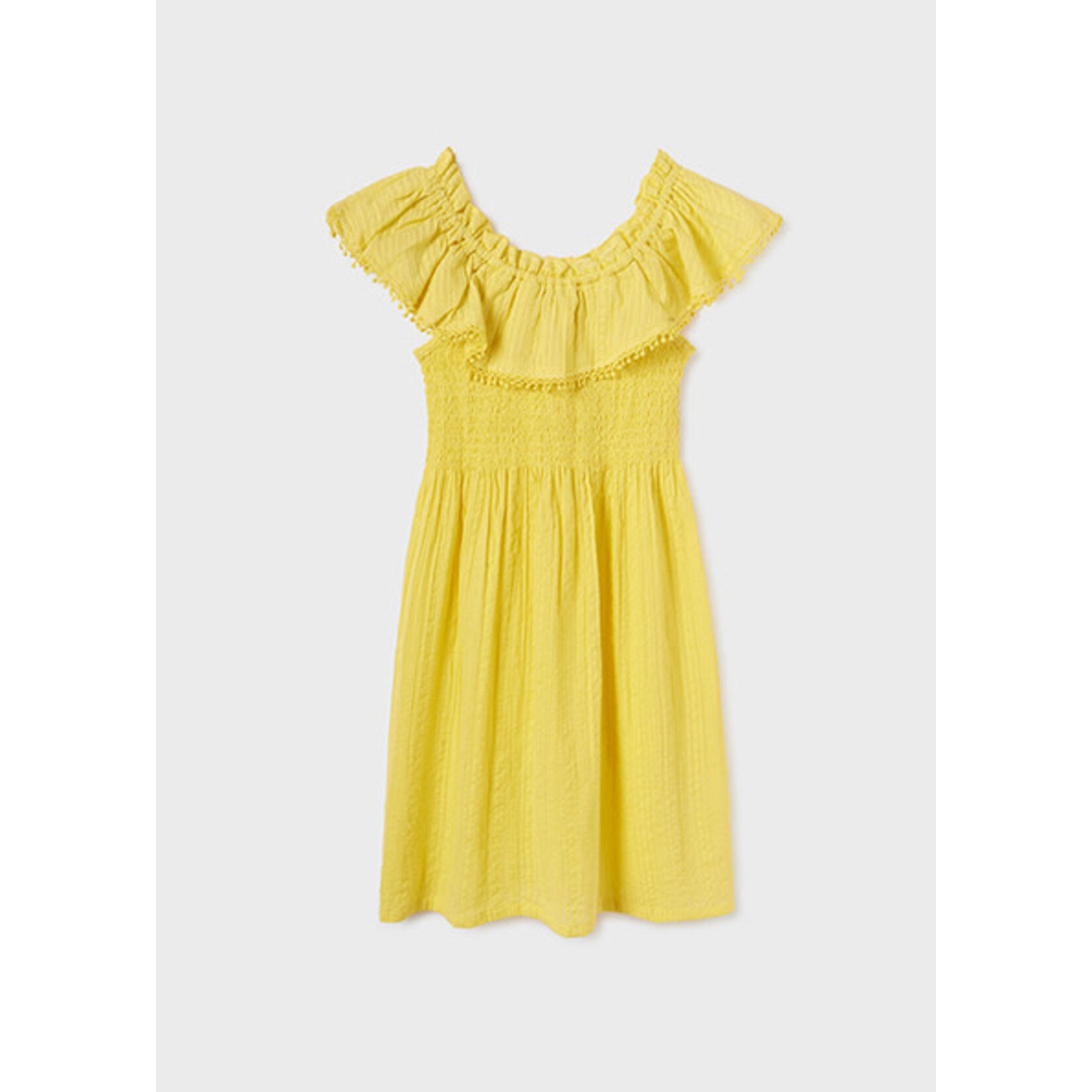 MAYORAL TWEEN SMOCKED RUFFLED TWEEN DRESS