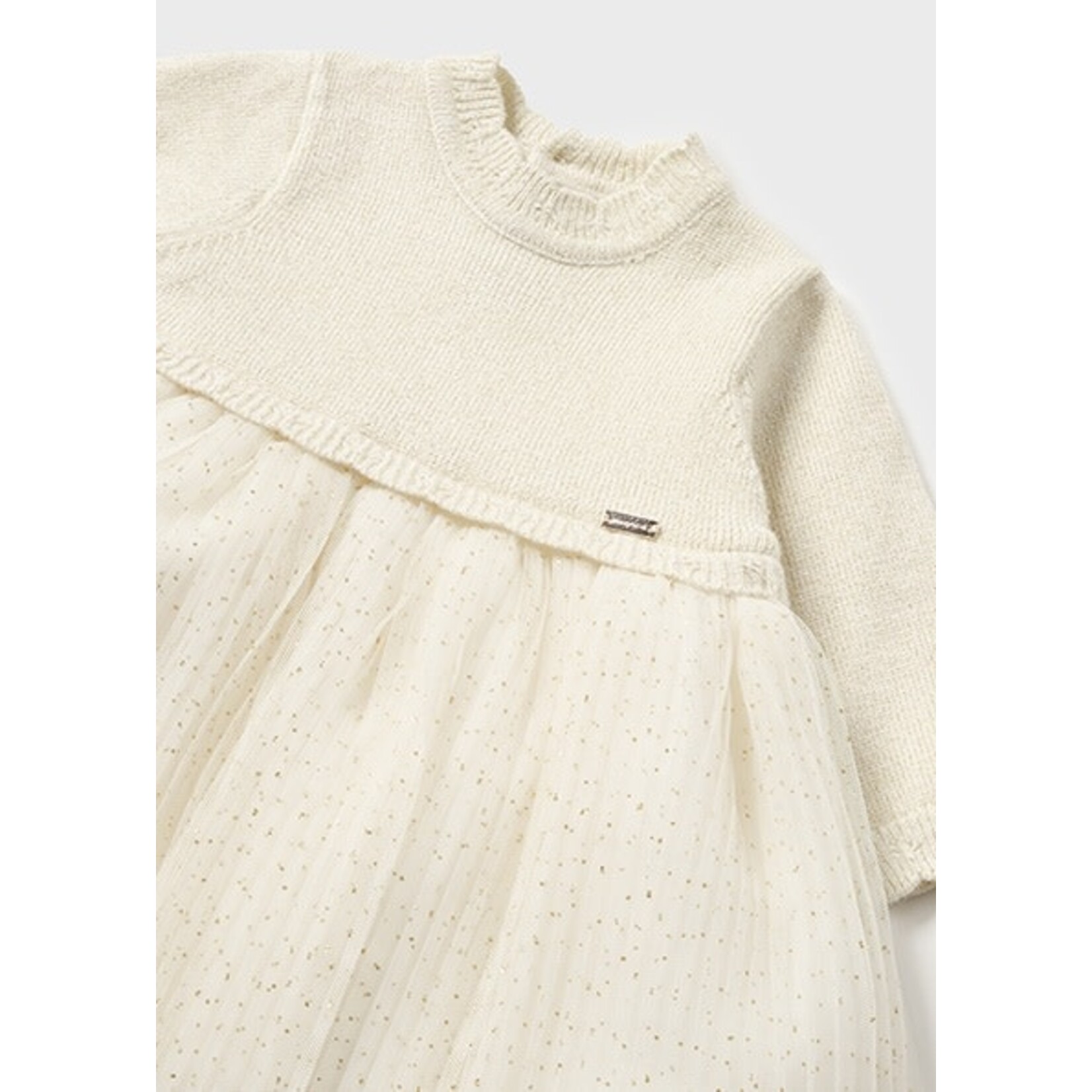 MAYORAL NEWBORN [BABY] KNIT TULLE DRESS