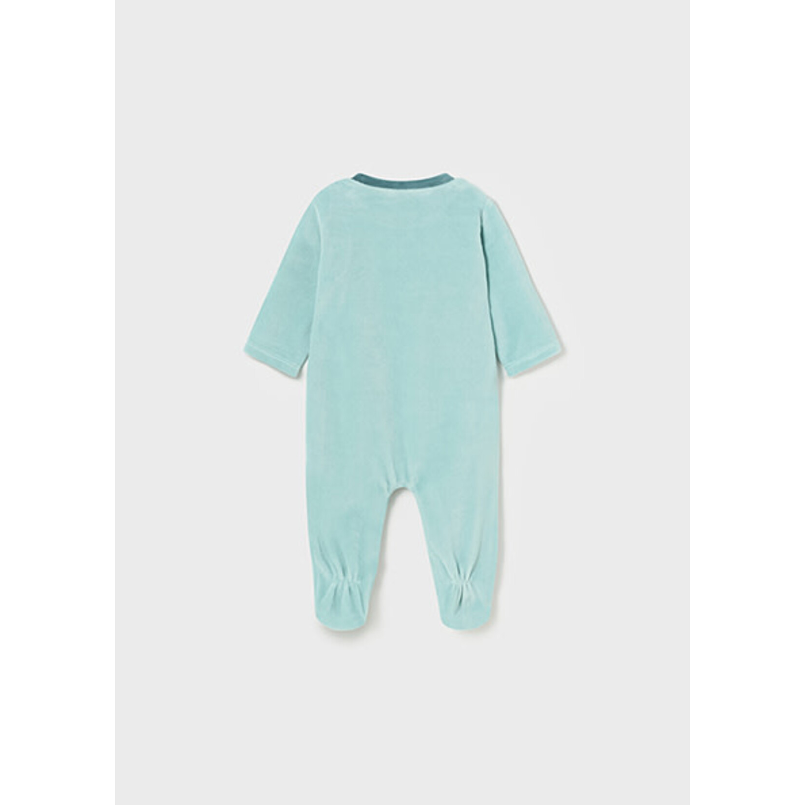 MAYORAL NEWBORN Baby Boy Velour Space Footed Sleeper