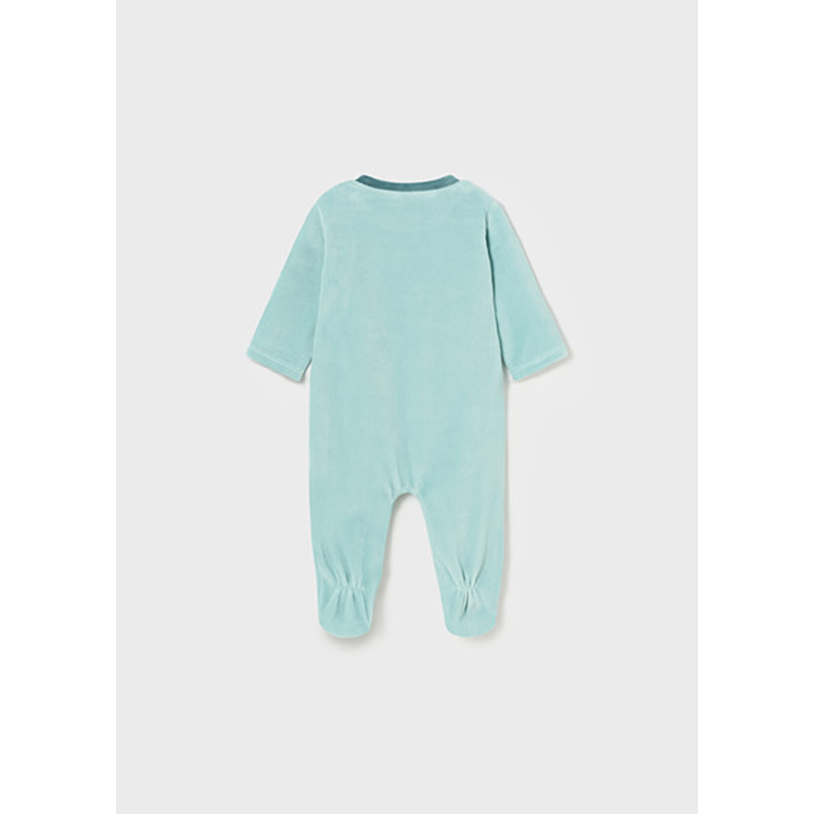 MAYORAL NEWBORN BABY VELOUR FOOTED ONE-PIECE
