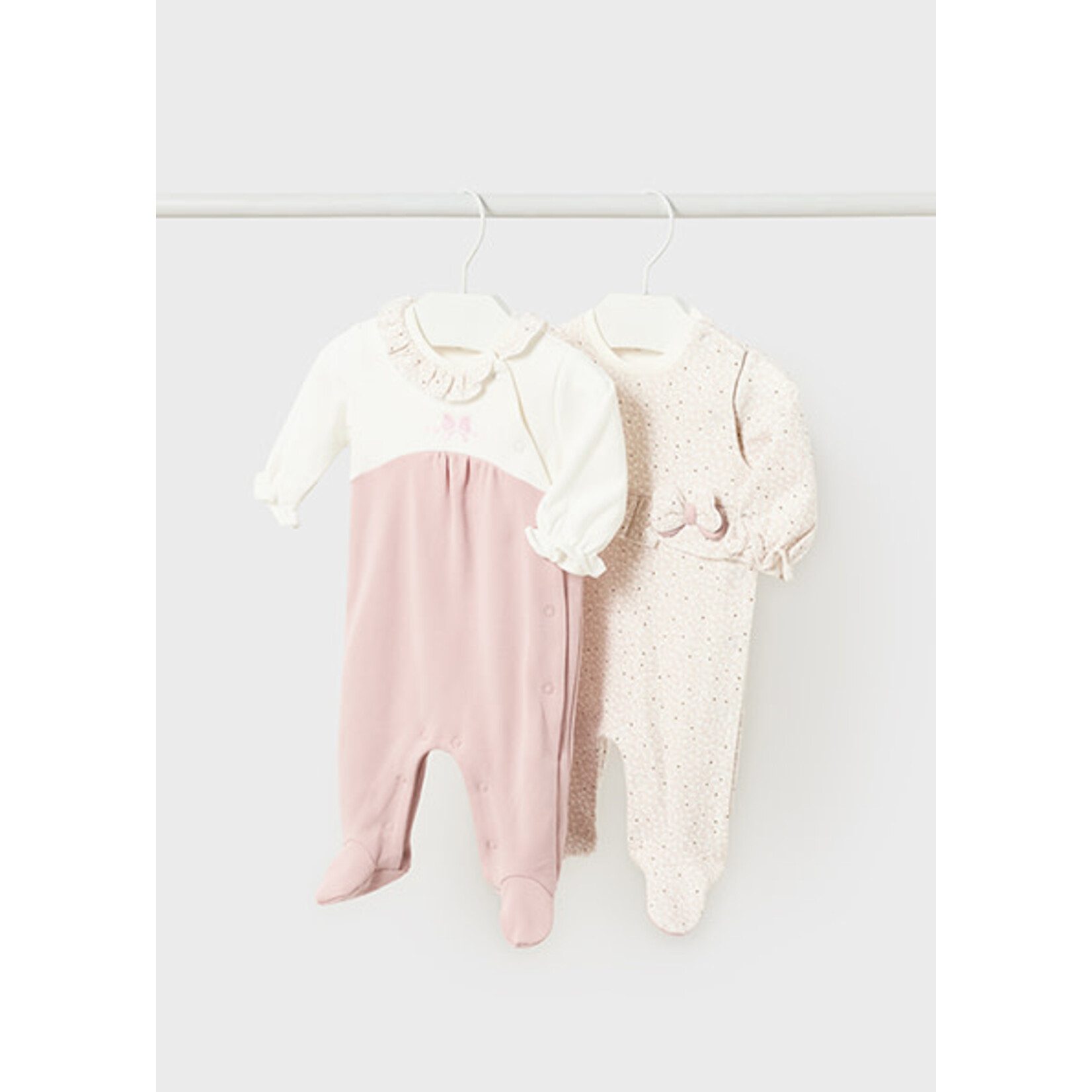 MAYORAL NEWBORN BABY COTTON FOOTED ONE-PIECE