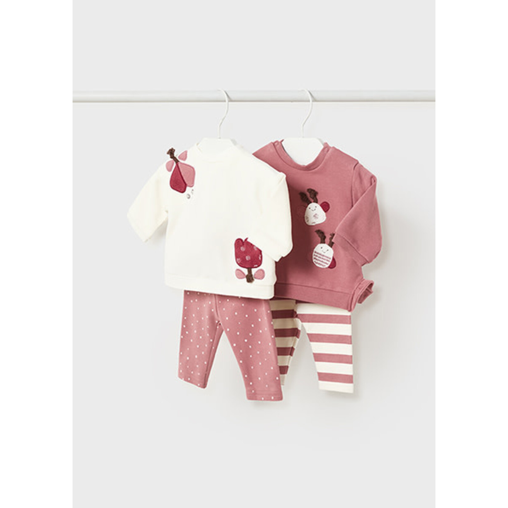 MAYORAL NEWBORN 2pc Baby Girl Cotton Set
