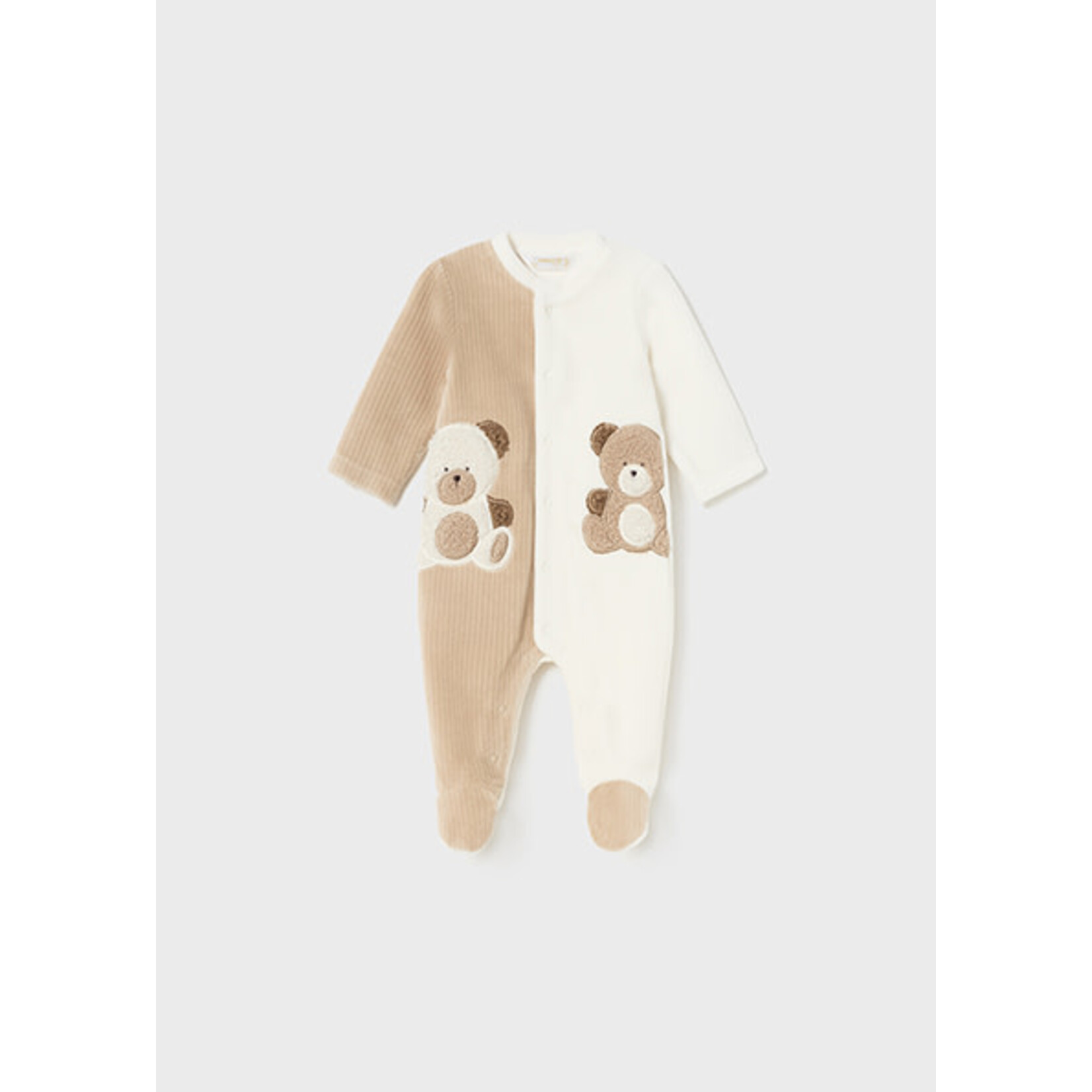 MAYORAL NEWBORN Baby Velour Footed Sleeper