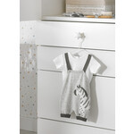 MAYORAL NEWBORN GREY KNIT BABY DUNGAREES SET
