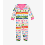 HATLEY CREAM PAINTED FAIRISLE BABY FOOTED COVERALL
