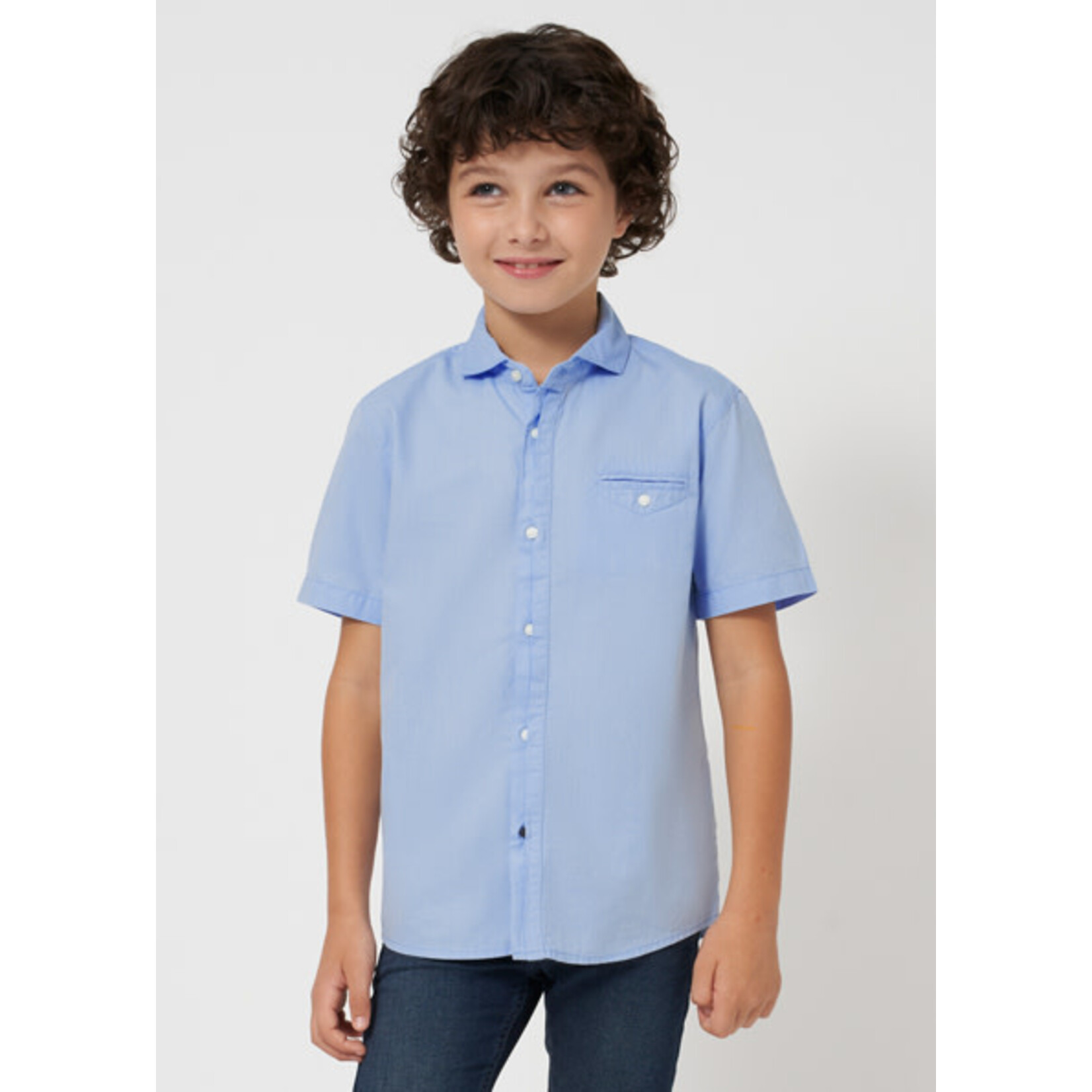 MAYORAL TWEEN SHORT SLEEVE COTTON DRESS SHIRT