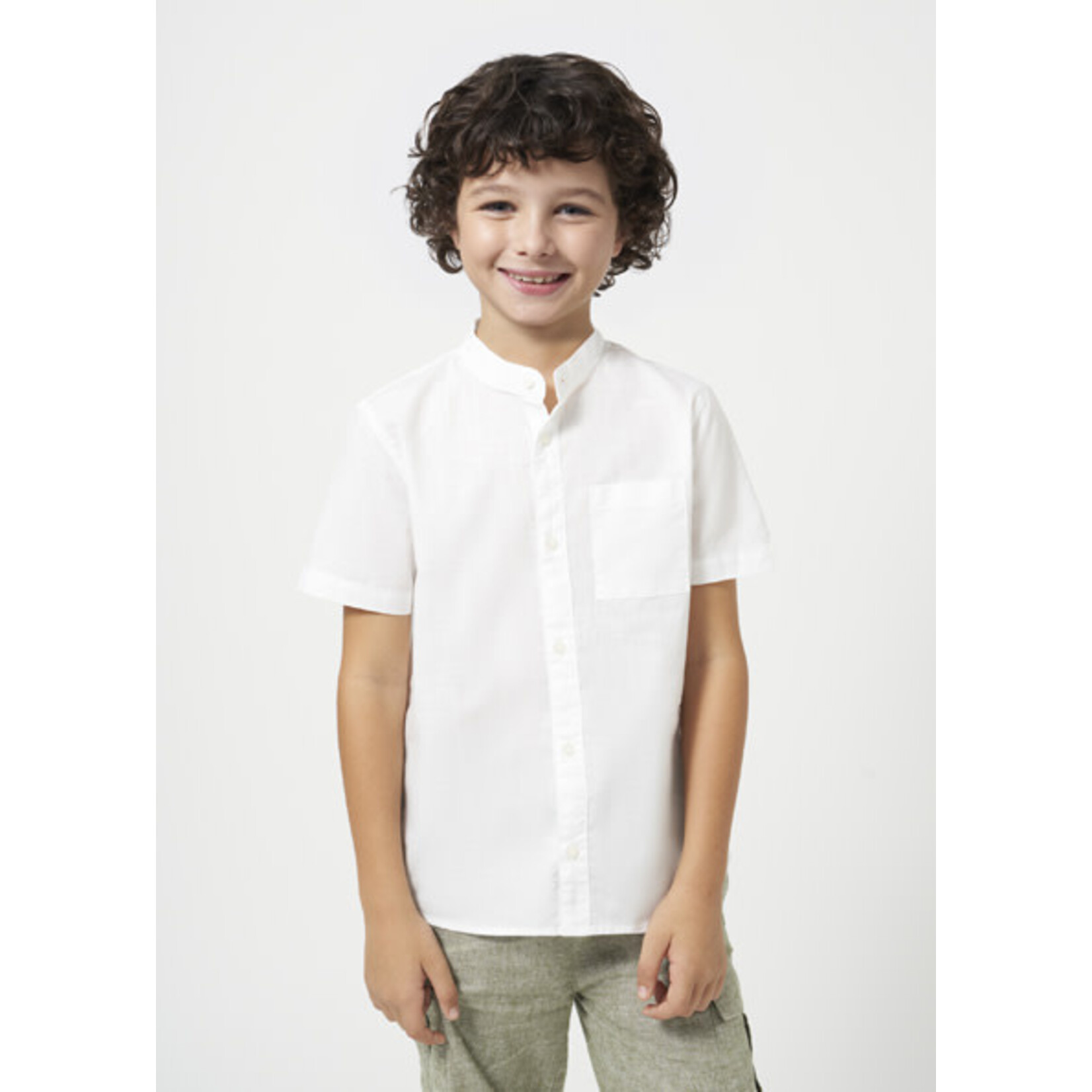 MAYORAL TWEEN Tween Boy Mandarian Collar Shirt