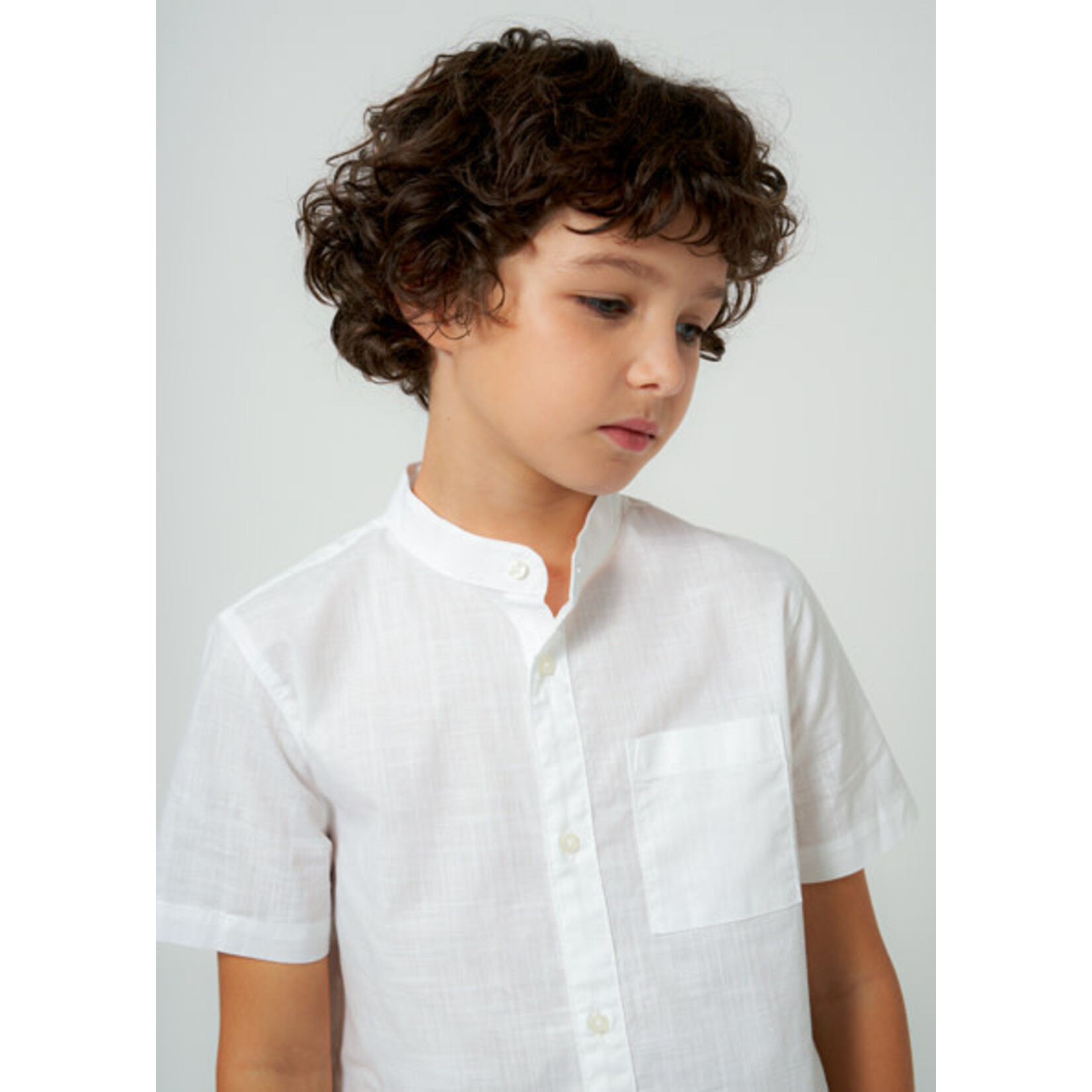 MAYORAL TWEEN Tween Boy Mandarian Collar Shirt