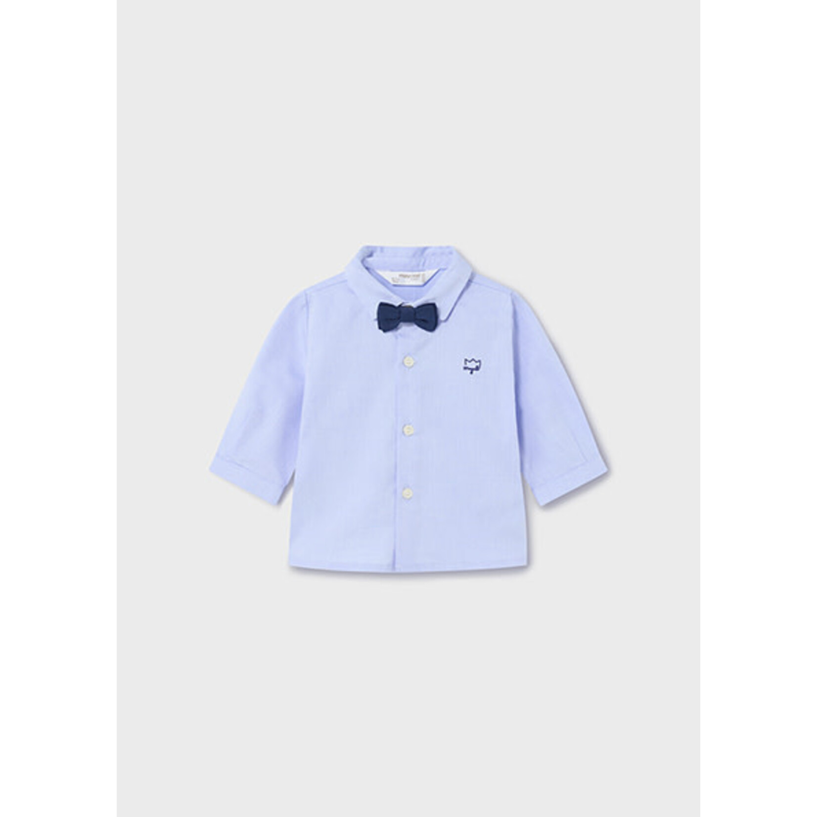 MAYORAL NEWBORN BETTER COTTON BABY BOY SHIRT AND BOWTIE