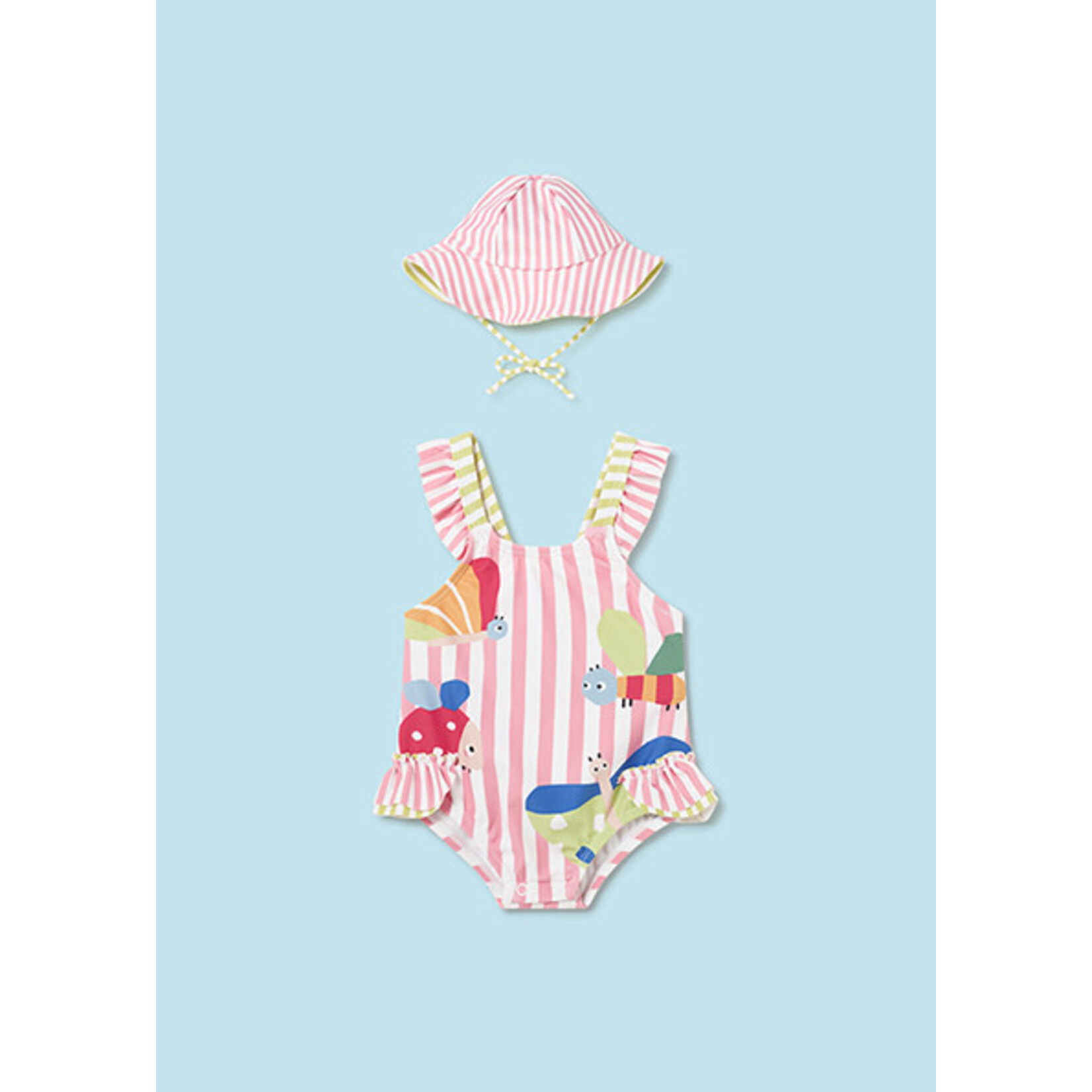 MAYORAL NEWBORN Baby Girl 2pc Swim Set