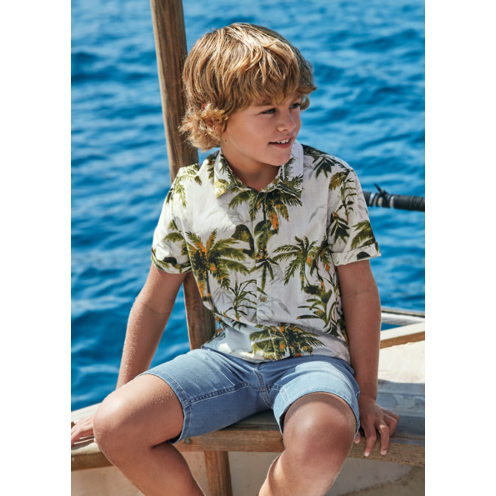MAYORAL TWEEN BETTER COTTON BOYS PRINTED SHIRT RELAXED FIT
