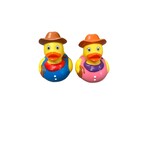 FUNNY DUCK COWBOY RUBBER DUCKIE