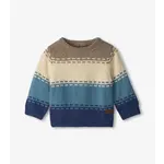 HATLEY BLUE COMBO CREW NECK BABY KNIT SWEATER