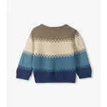 HATLEY BLUE COMBO CREW NECK BOYS KNIT SWEATER