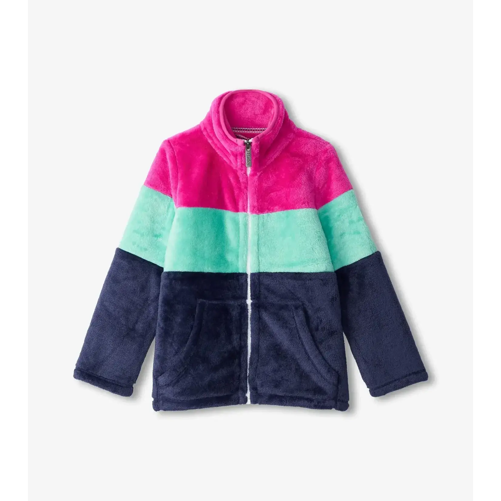 HATLEY Tween Girl Colorblock Fuzzy Fleece Zip Up