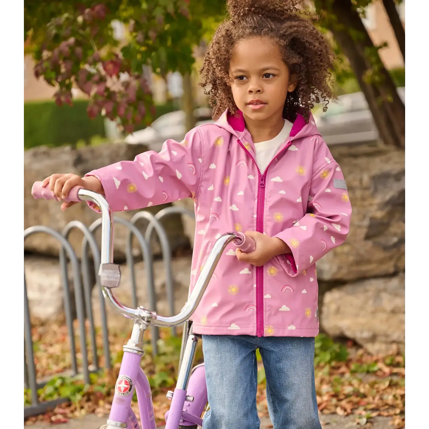 HATLEY SUN CHARMS GIRLS ZIP-UP RAIN JACKET