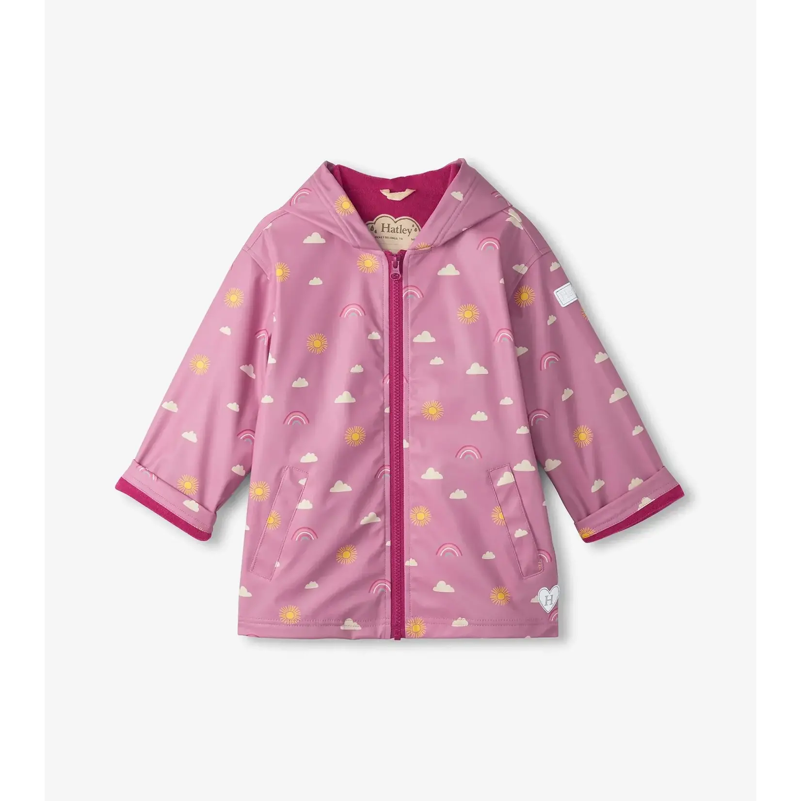 HATLEY SUN CHARMS GIRLS ZIP-UP RAIN JACKET