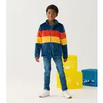 HATLEY COLOR BLOCK FUZZY FLEECE BOYS ZIP-UP JACKET