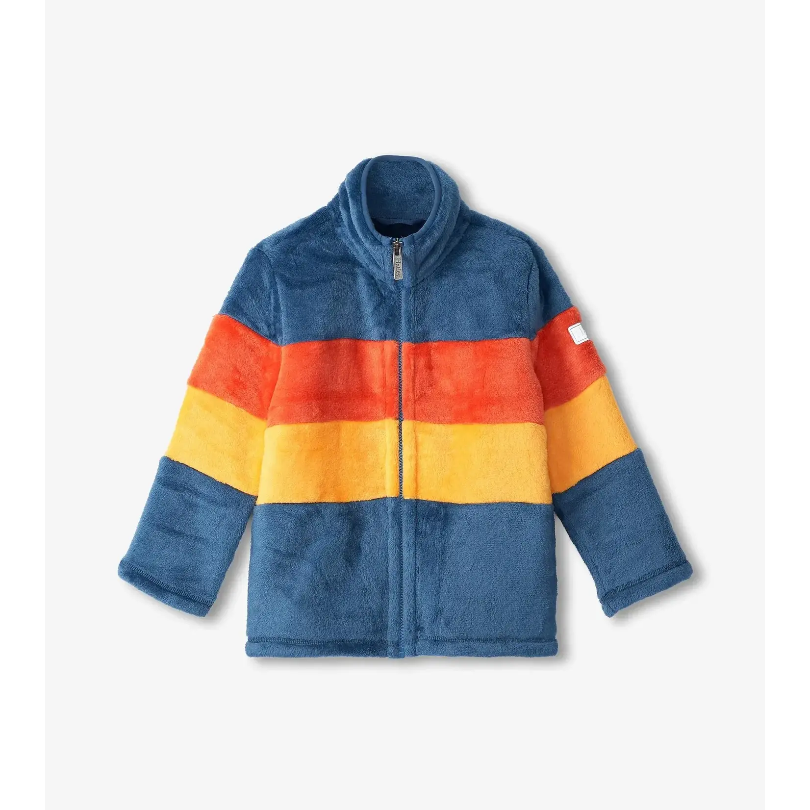 HATLEY Youth Boys Fuzzy Fleece Zip Up Jacket -Color Block 8-14