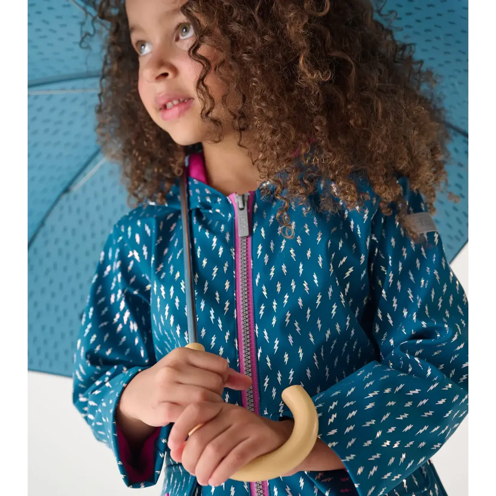 HATLEY MINI LIGHTENING BOLTS GIRLS ZIP-UP  RAIN JACKET