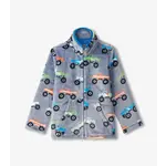 HATLEY Youth Boys Fuzzy Fleece Zip Up Jacket - Monster Trucks