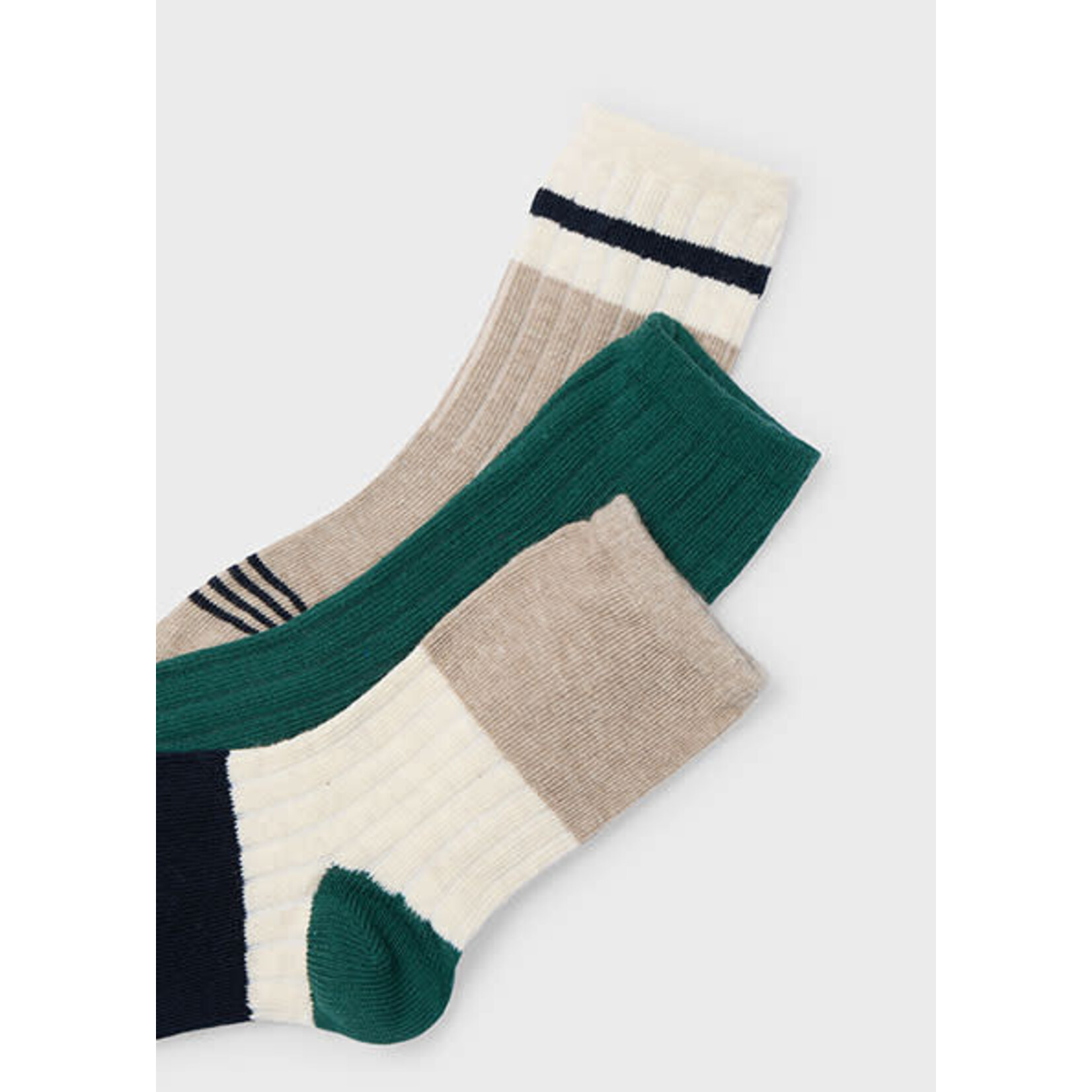 MAYORAL TWEEN SET OF 3 COLOR BLOCK TWEEN SOCKS
