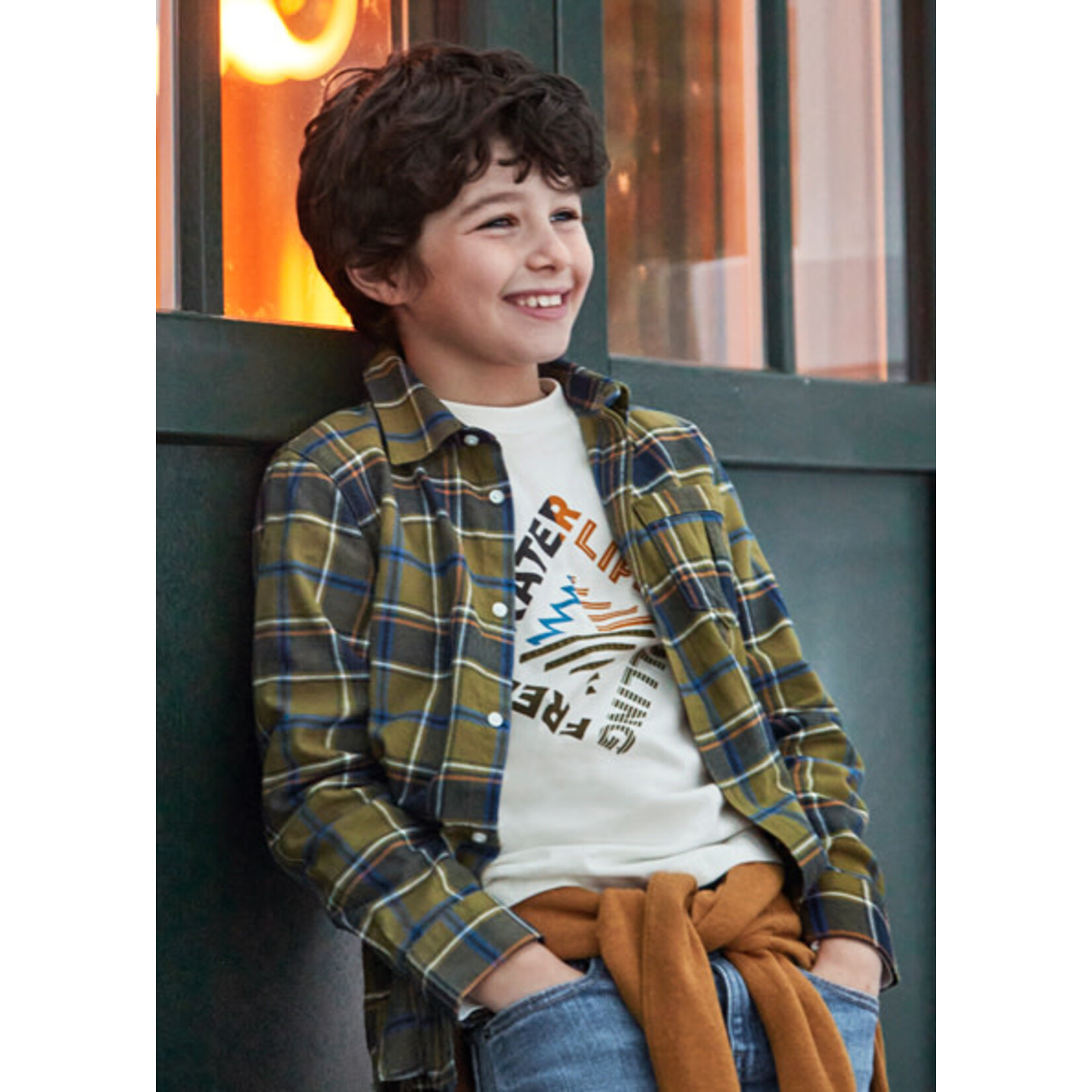 MAYORAL TWEEN PLAID FLANNEL TWEEN SHIRT