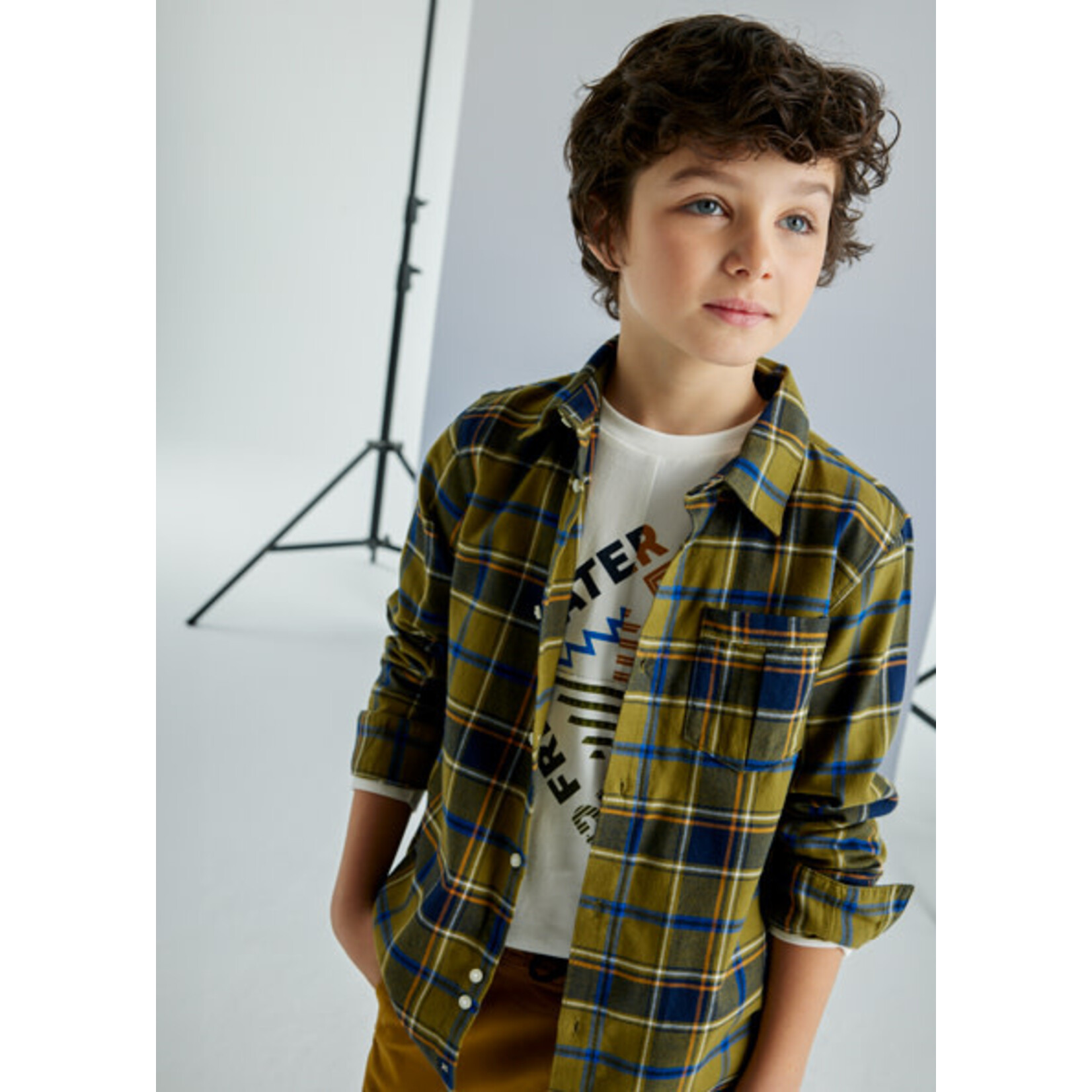 MAYORAL TWEEN PLAID FLANNEL TWEEN SHIRT