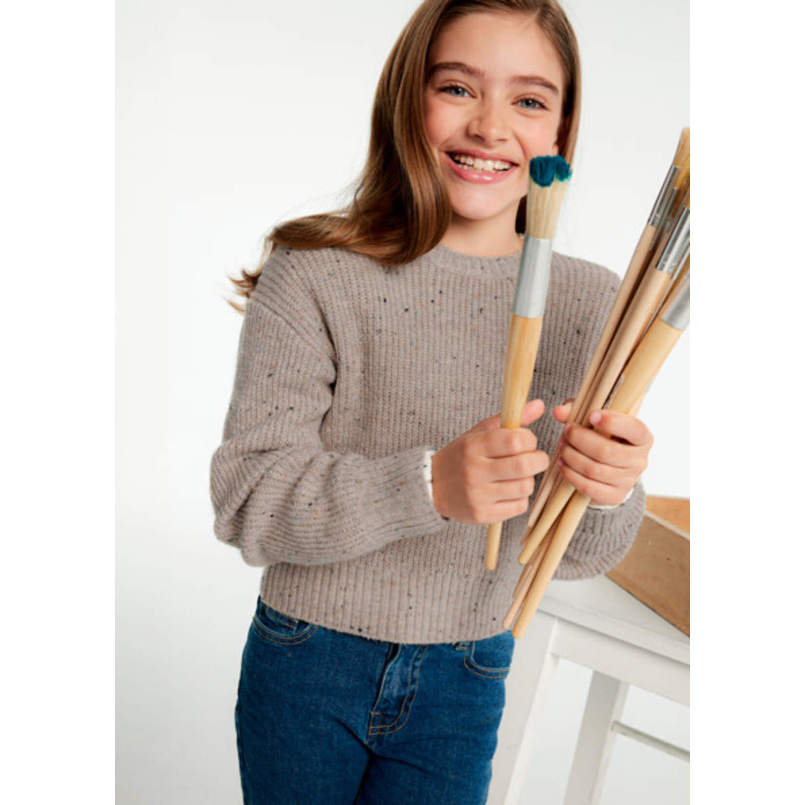 MAYORAL TWEEN SPECKLED SWEATER TWEEN GIRL