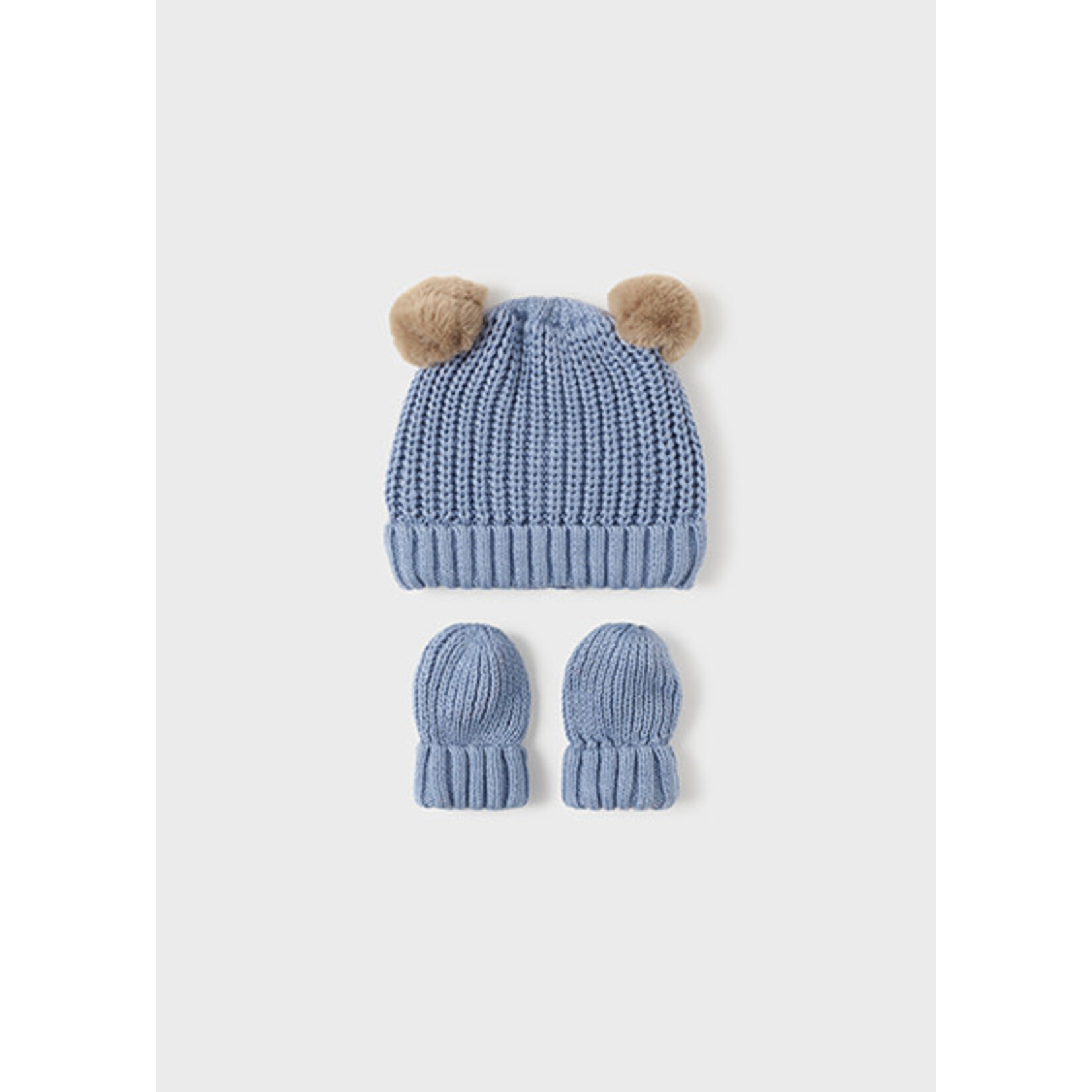 MAYORAL NEWBORN TRICOT HAT AND MITTENS SET BABY