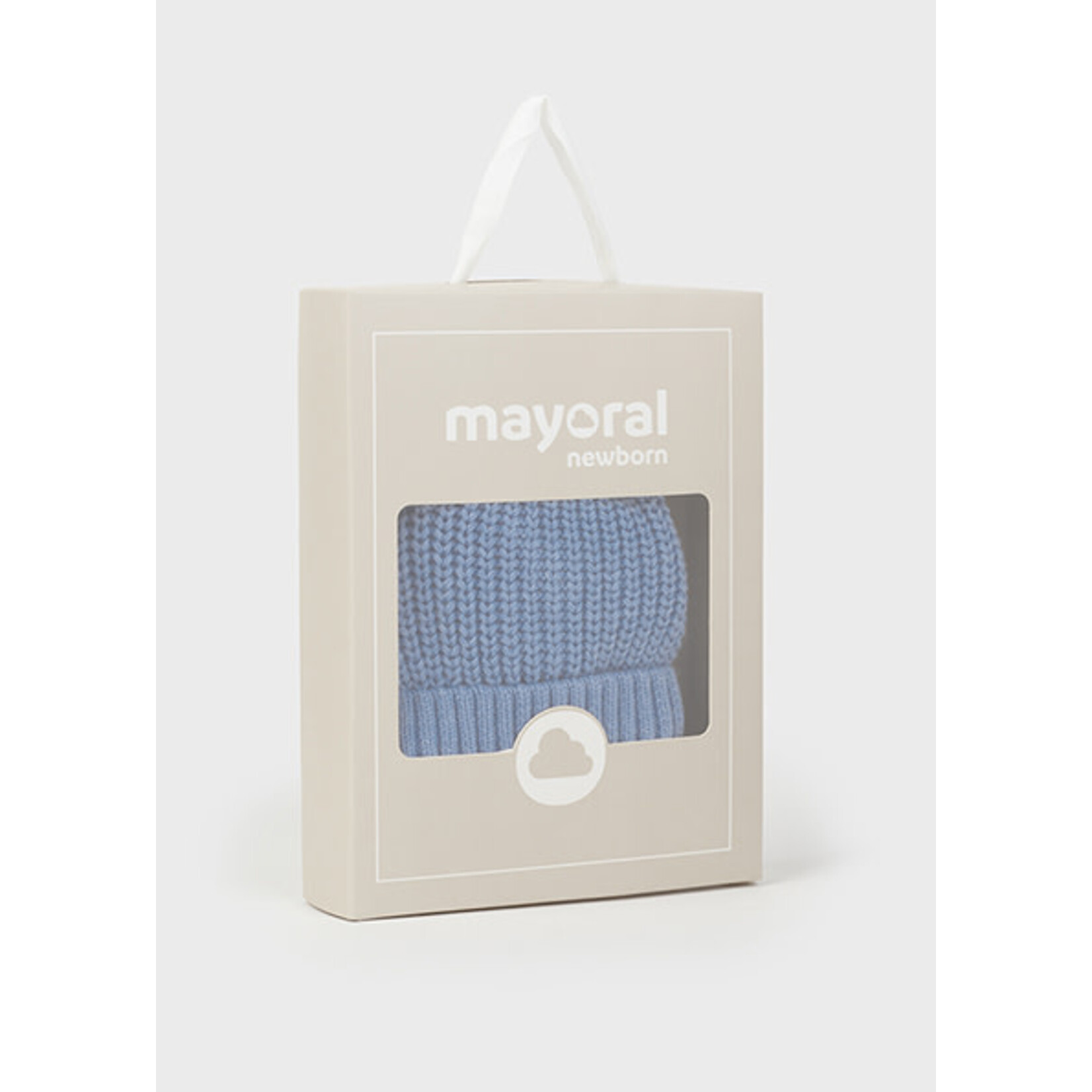 MAYORAL NEWBORN TRICOT HAT AND MITTENS SET BABY