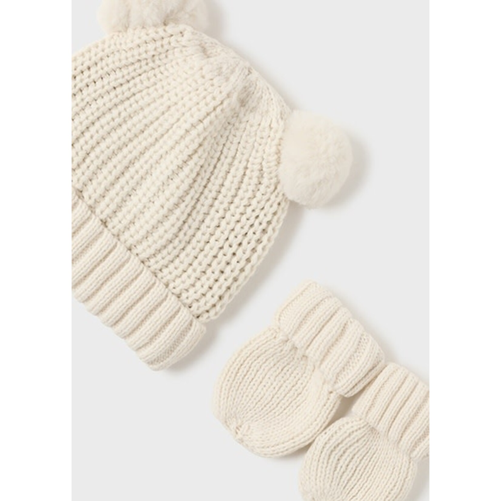 MAYORAL NEWBORN TRICOT HAT AND MITTENS SET BABY