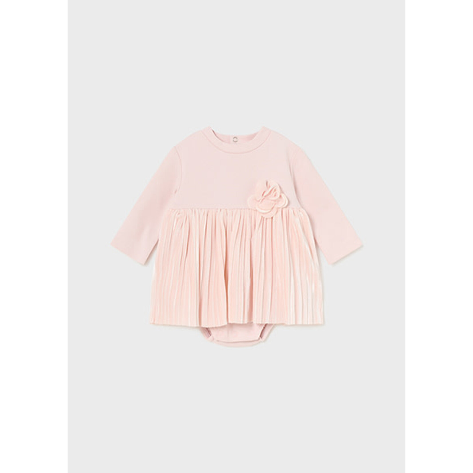 MAYORAL NEWBORN PLEATED ROMPER DRESS BABY GIRL
