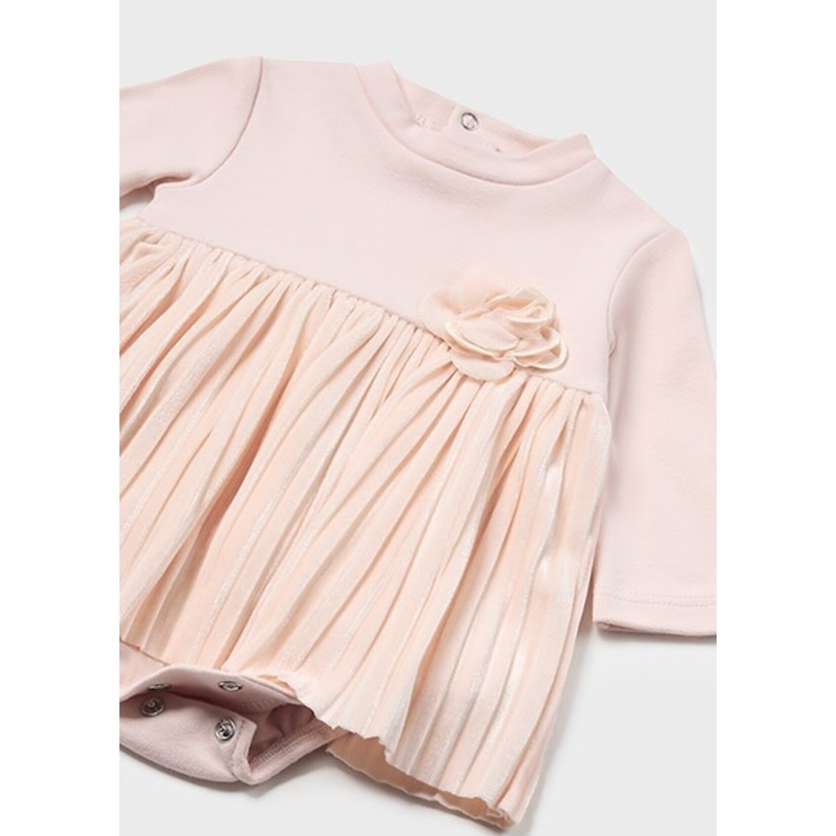 MAYORAL NEWBORN PLEATED ROMPER DRESS BABY GIRL
