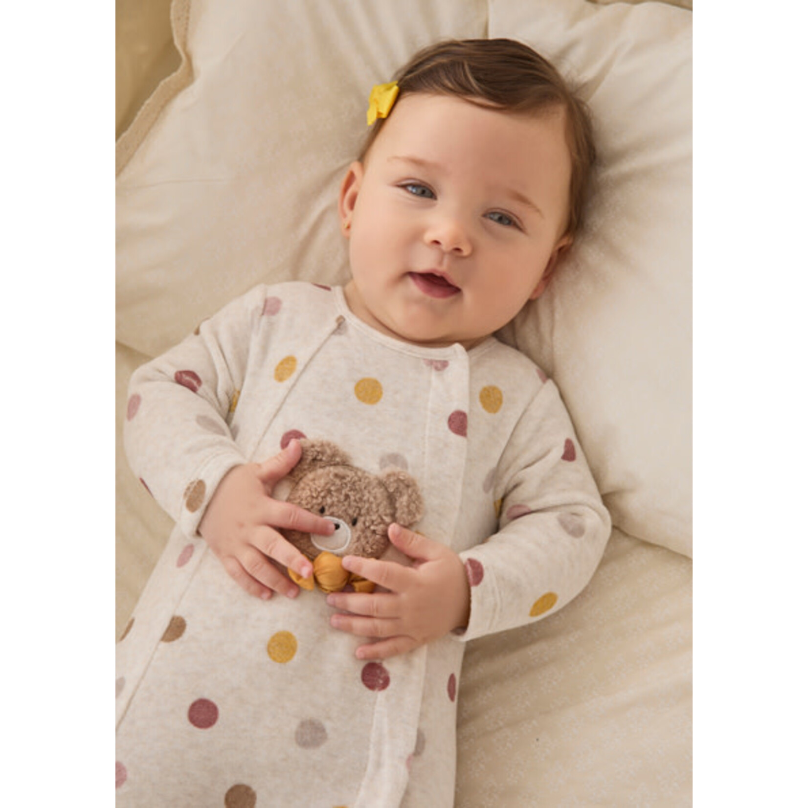 MAYORAL NEWBORN VELOUR ONE-PIECE BABY GIRL