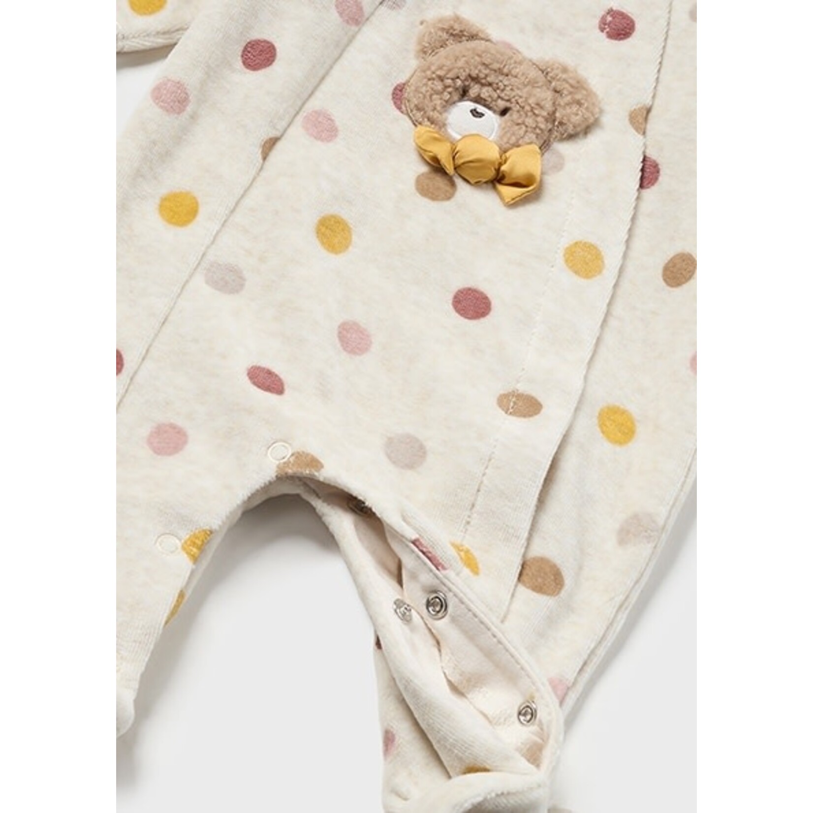 MAYORAL NEWBORN VELOUR ONE-PIECE BABY GIRL