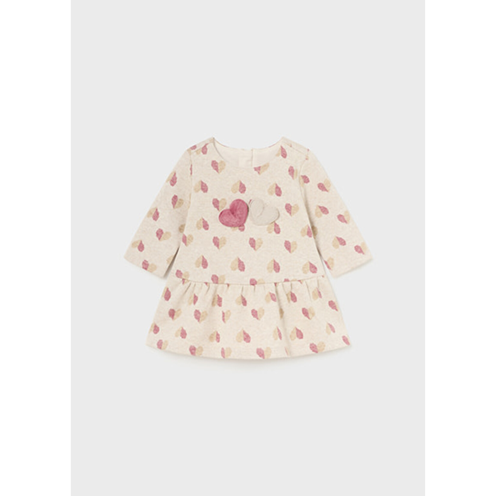 MAYORAL NEWBORN 3PC DRESS SET W/ FAUX FUR VEST BABY GIRL