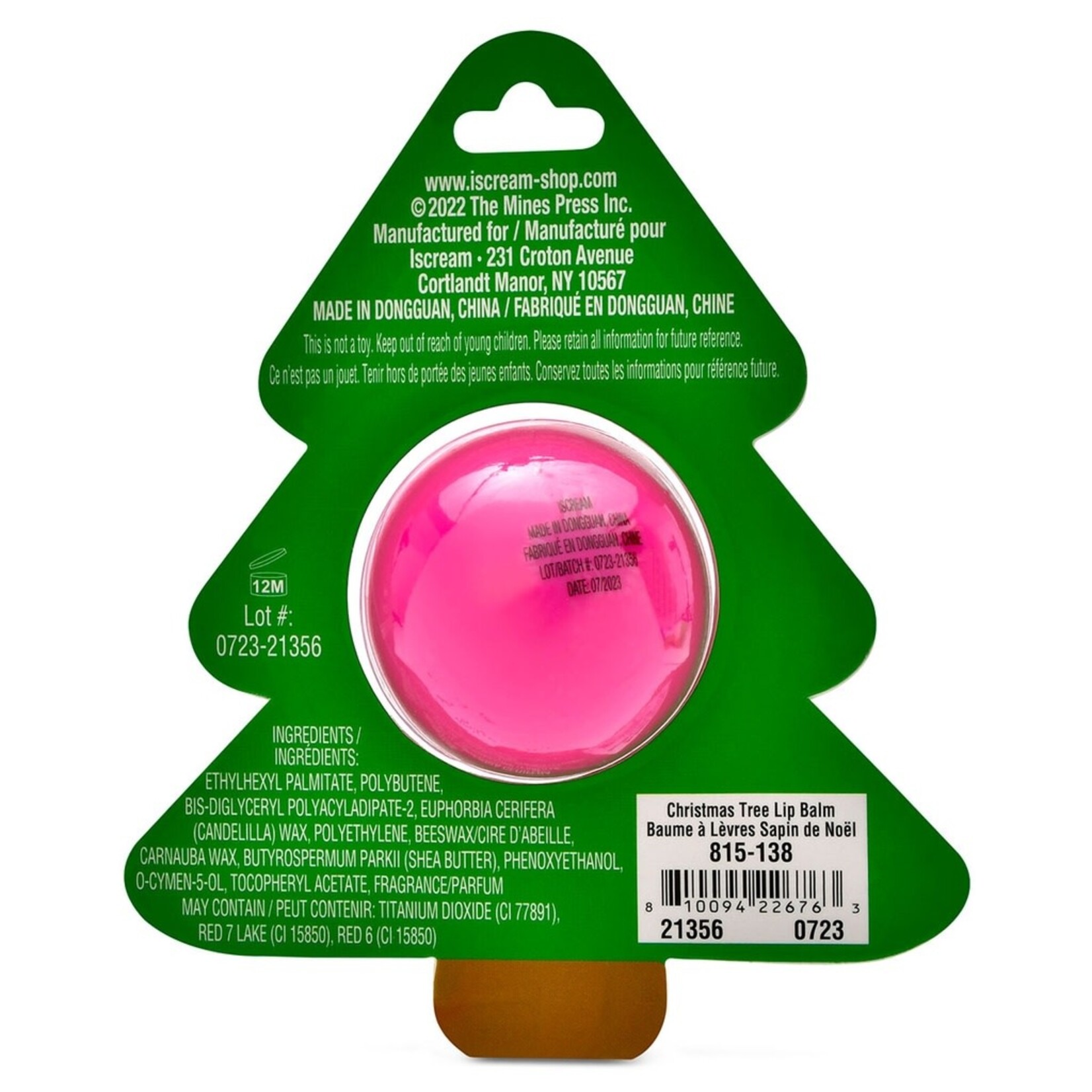 ISCREAM HOLIDAY CHRISTMAS TREE LIP BALM