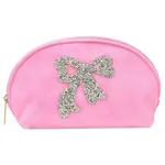 ISCREAM GLITTER BOW OVAL COSMETIC BAG
